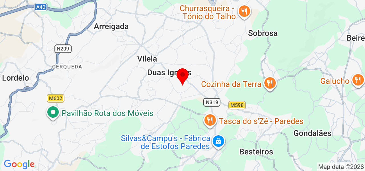 Telmo Machado - Porto - Paredes - Map