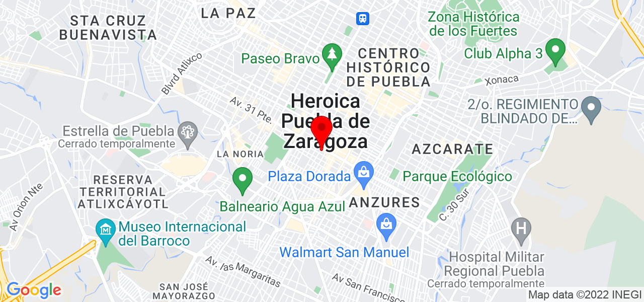De Jes&uacute;s Castillo - Puebla - Puebla - Mapa