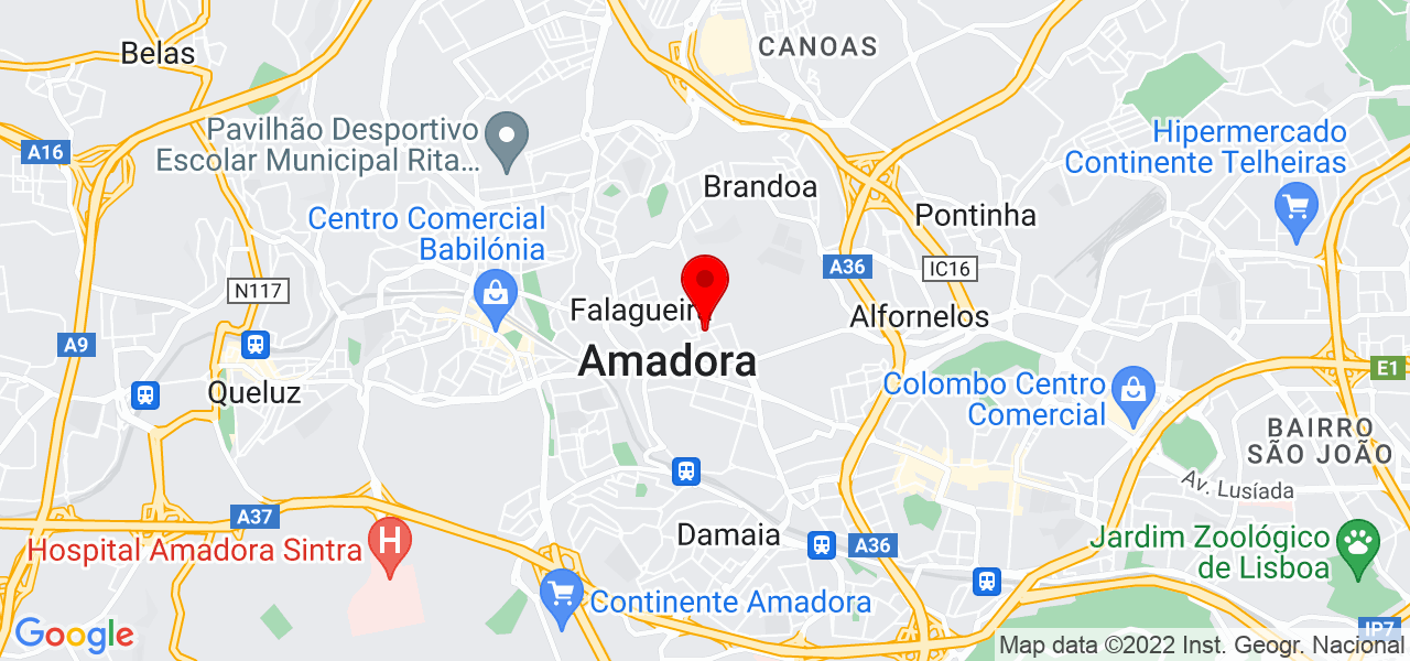 Jo&atilde;o pintor - Lisboa - Amadora - Mapa