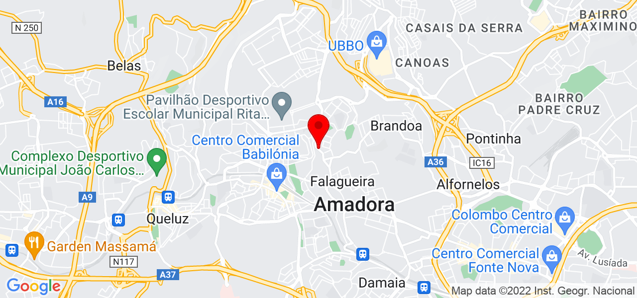 F&aacute;bio Pereira Pintor - Lisboa - Amadora - Mapa