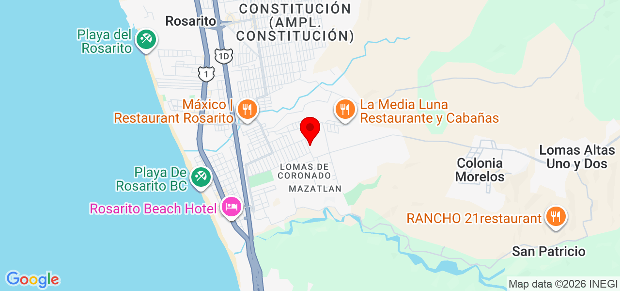 Deniss - Baja California - Playas de Rosarito - Mapa