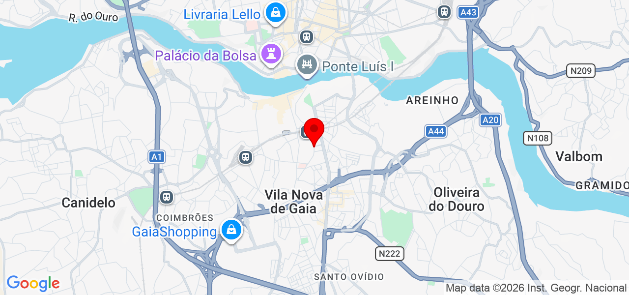 Oliveira - Porto - Vila Nova de Gaia - Karte