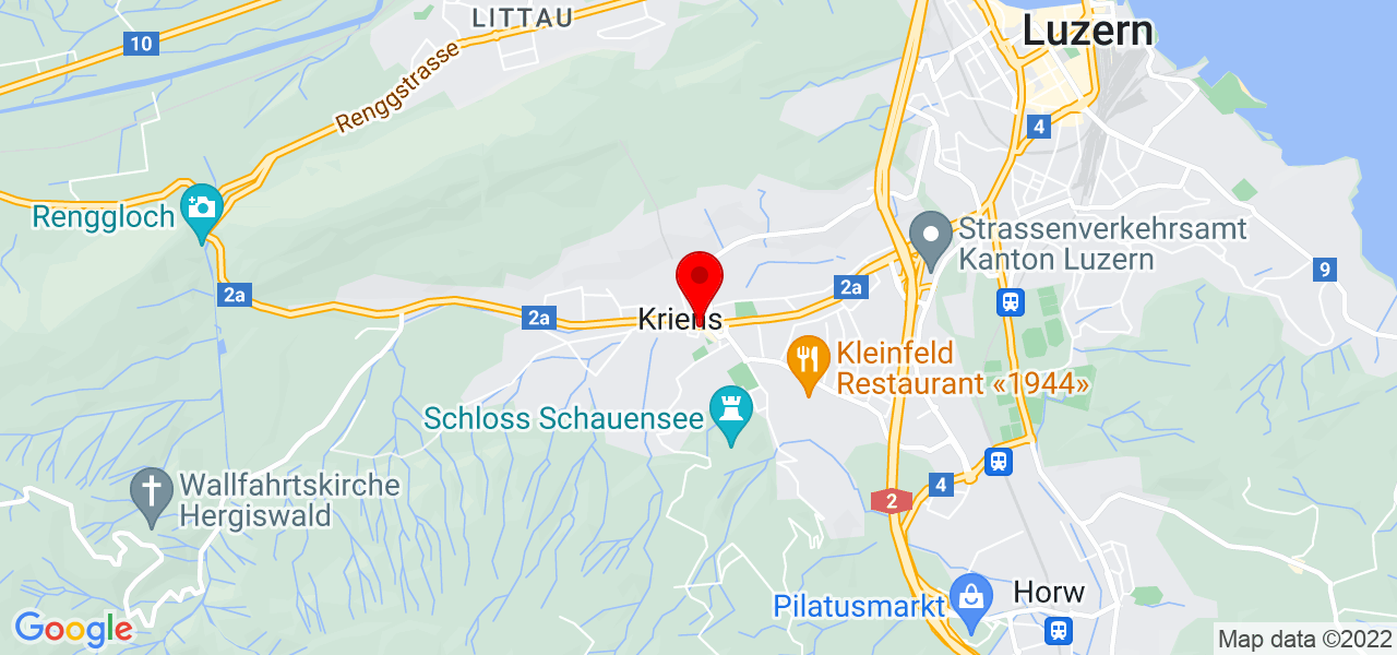 TheSpecialView - Luzern - Kriens - Karte