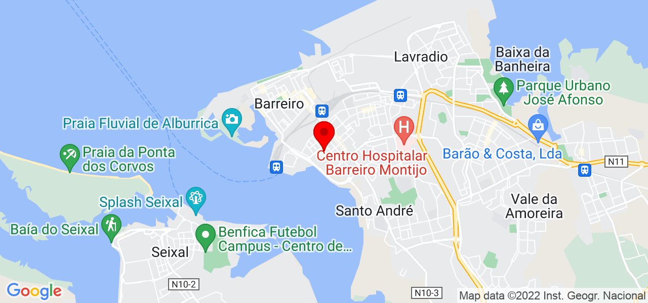 F&aacute;tima Horta - Setúbal - Barreiro - Mapa