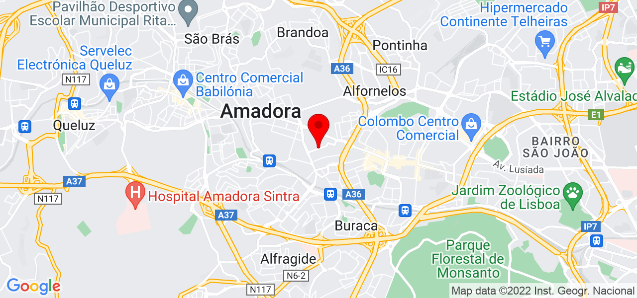 Regina Gomes da Silva - Lisboa - Amadora - Mapa