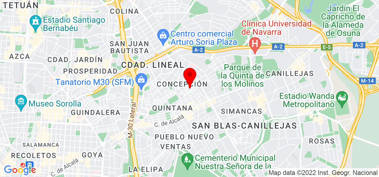 Malaca Decoración - Comunidad de Madrid - Madrid - Mapa