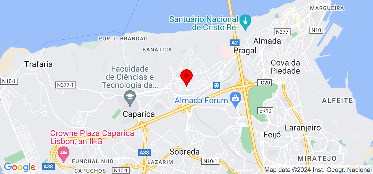 Cláudia Alexandre - Setúbal - Almada - Mapa