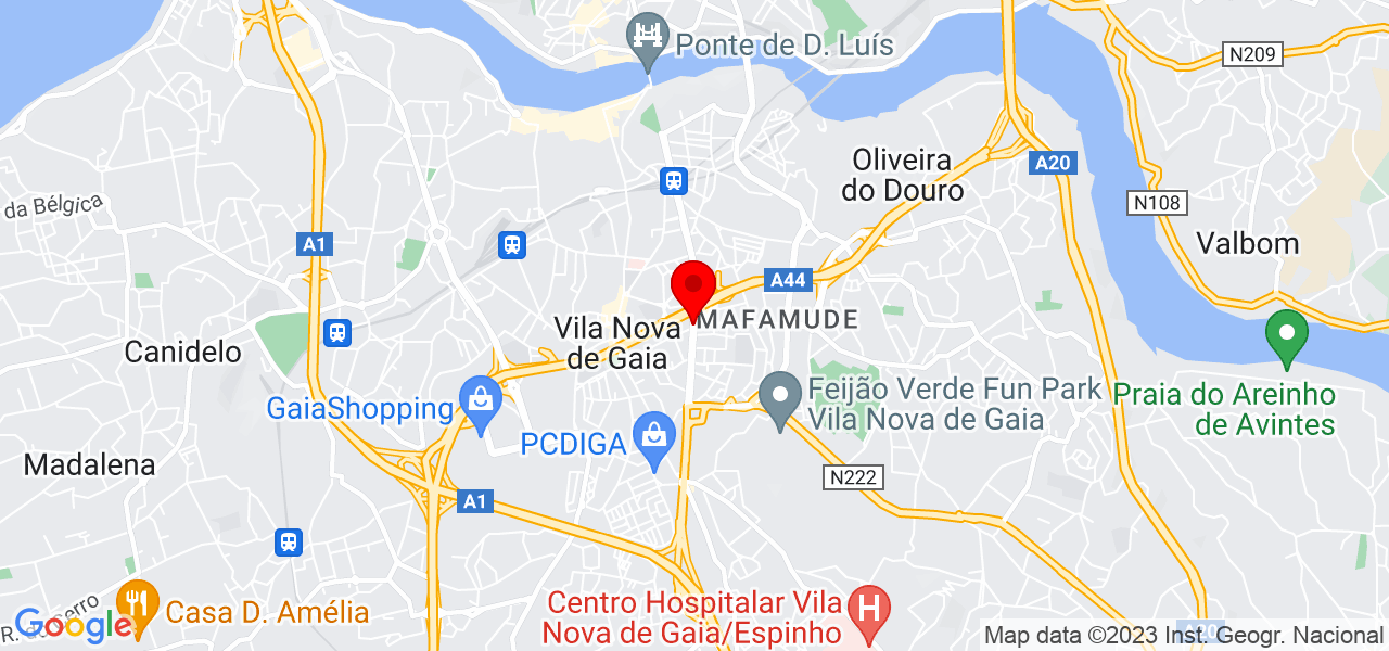 Jos&eacute; Silva Lopes - Porto - Vila Nova de Gaia - Mapa