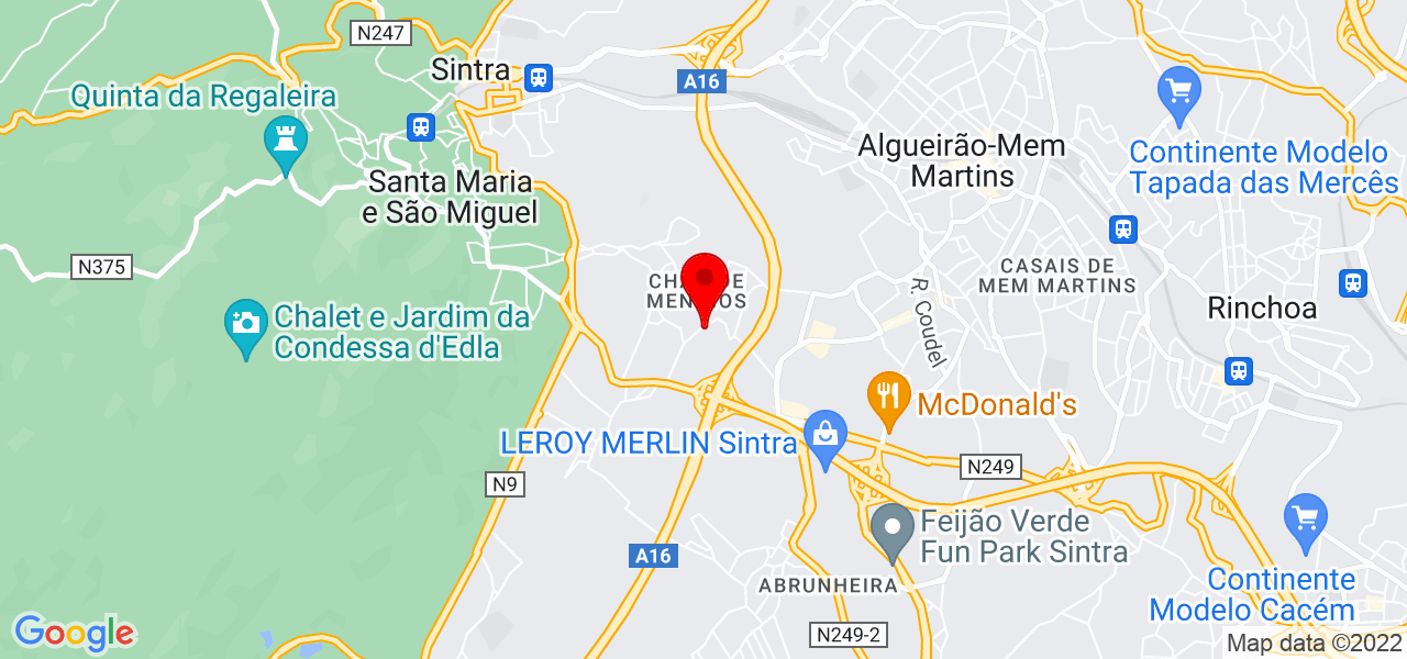 Darielis Fabrega - Lisboa - Sintra - Mapa