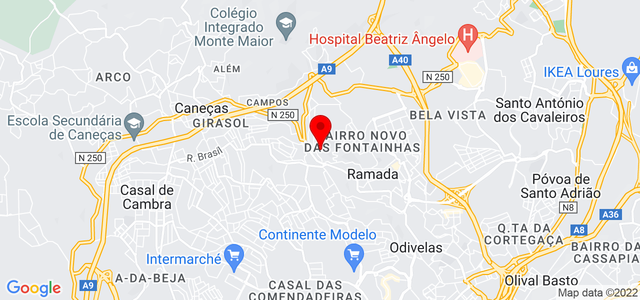 Aotrinco - Lisboa - Odivelas - Mapa