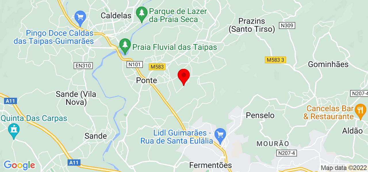 Susana Gon&ccedil;alves - Braga - Guimarães - Mapa