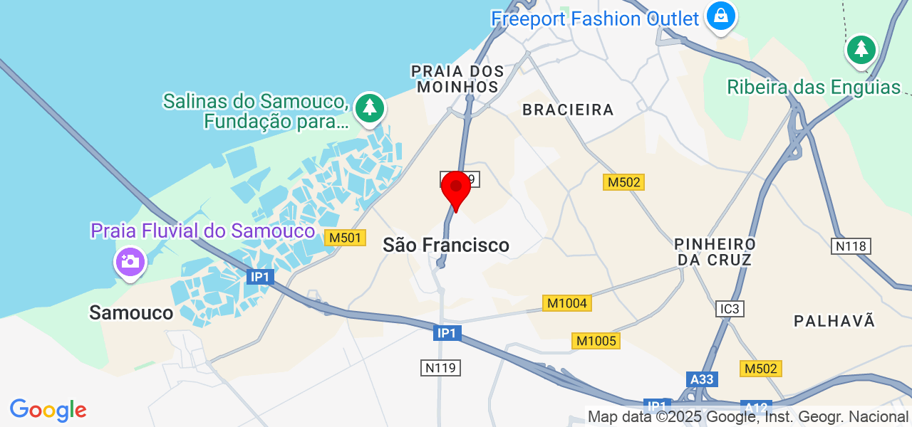 José Bonito - Setúbal - Alcochete - Mapa