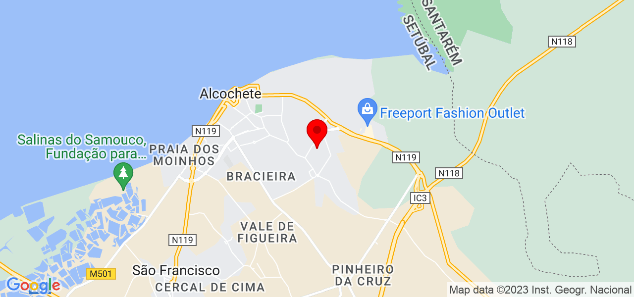 Ana Caetano - Setúbal - Alcochete - Map