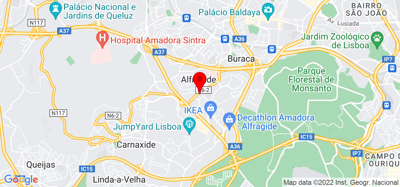 Pedro Costa Gomes, arquitecto - Lisboa - Amadora - Mapa
