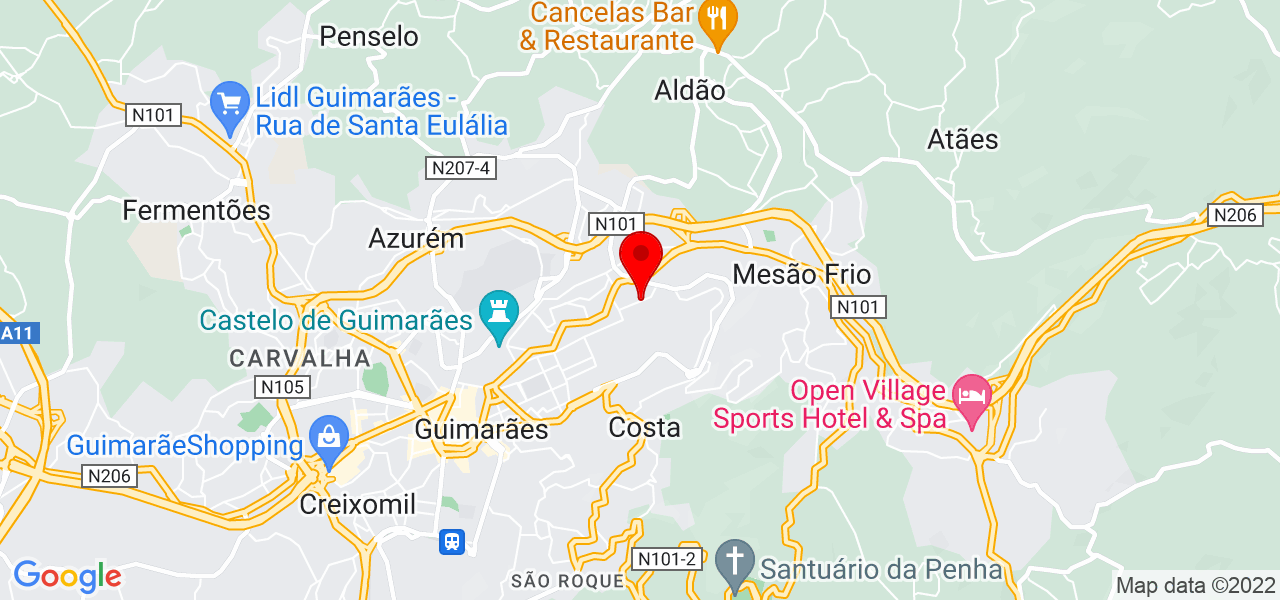 Ana - Braga - Guimarães - Mapa