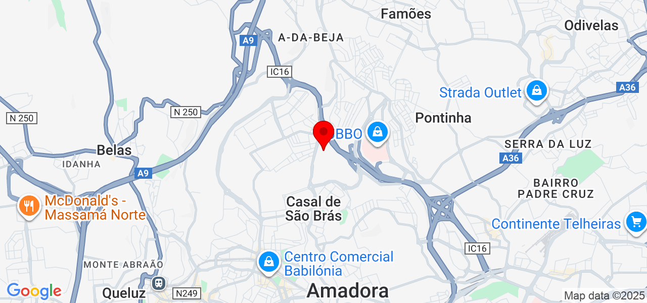 Fatima Borges - Lisboa - Amadora - Mapa