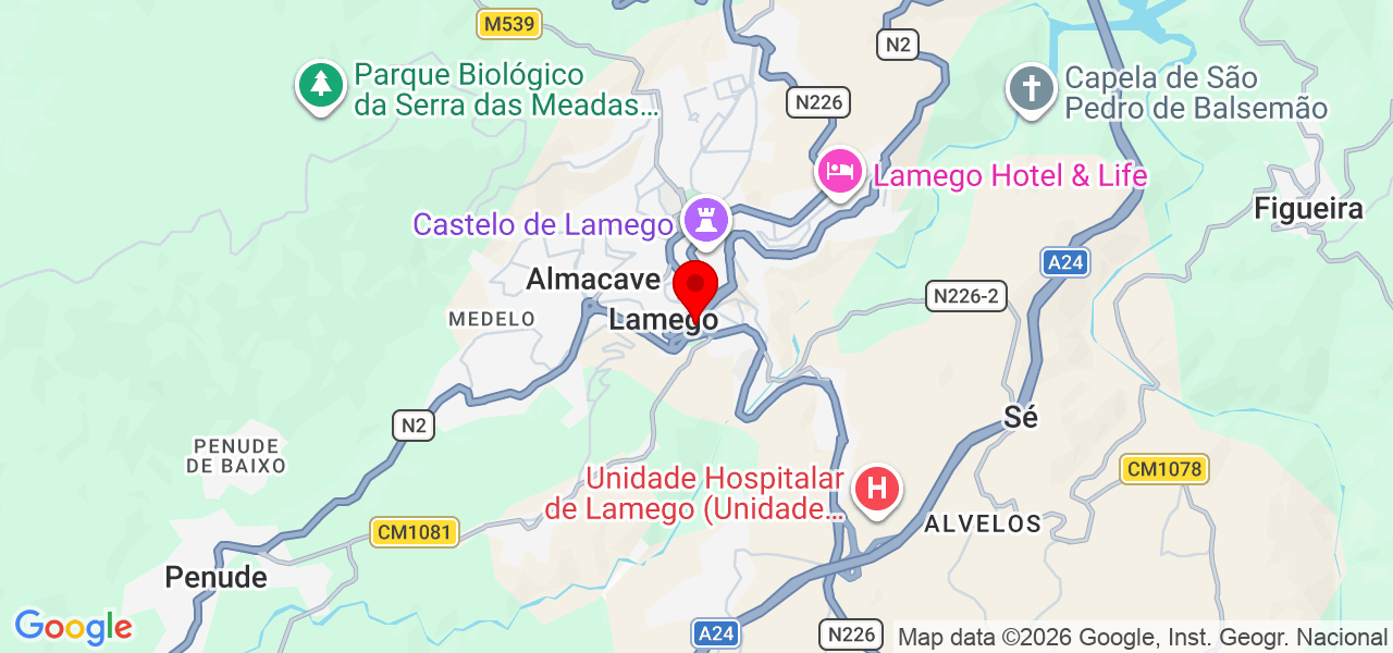 Art - Viseu - Lamego - Karte