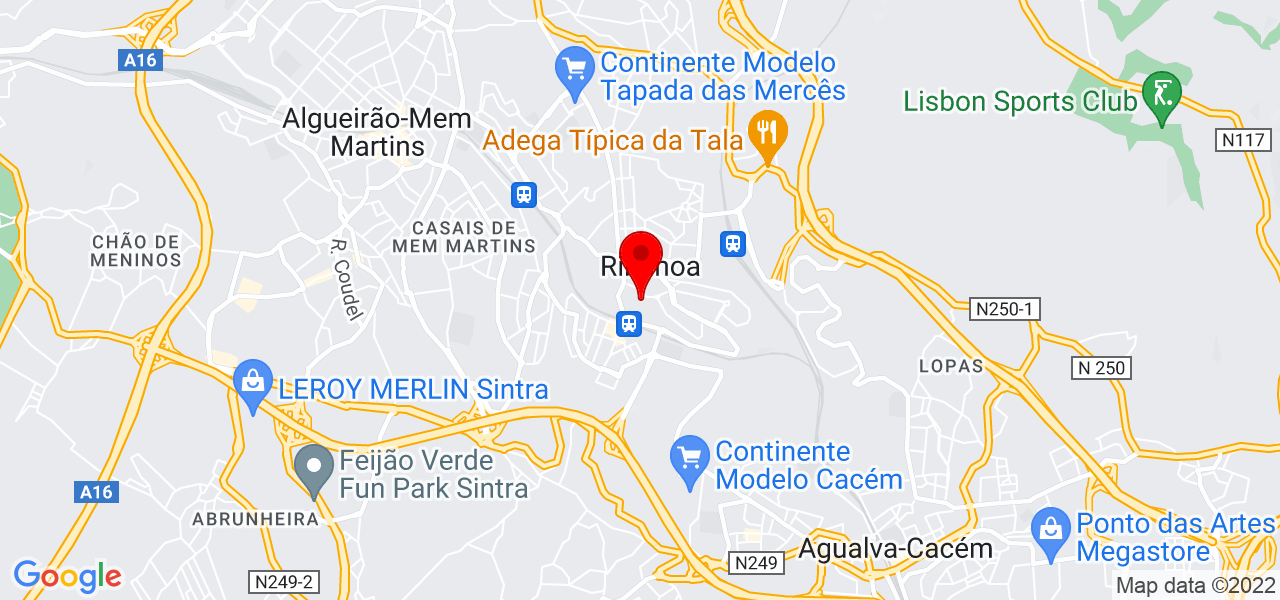 Rafaela e Rosa - Lisboa - Sintra - Mapa