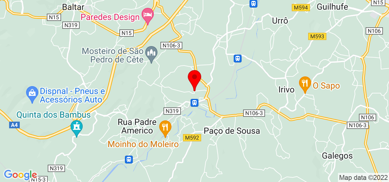 S&eacute;rgio - Porto - Paredes - Mapa