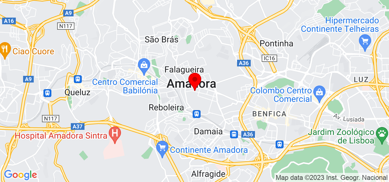 Paula Ramos - Lisboa - Amadora - Mapa