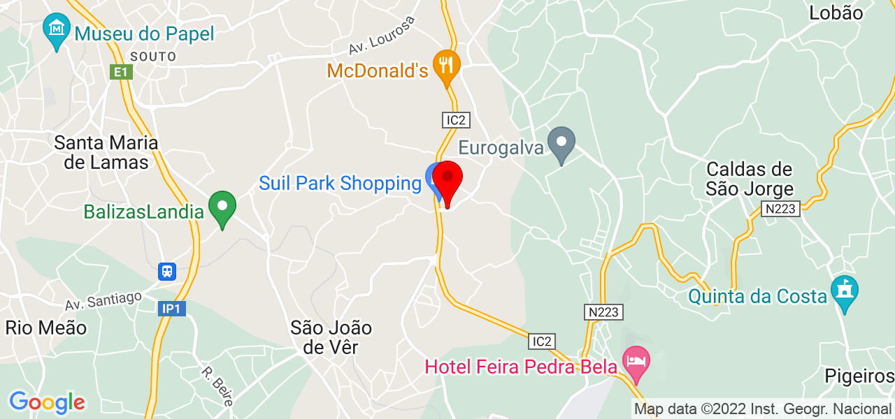 Portwind Unip Lda - Aveiro - Santa Maria da Feira - Mapa