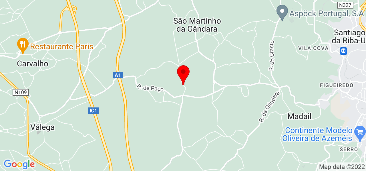 Jose Pereira Topografo - Aveiro - Oliveira de Azeméis - Mapa
