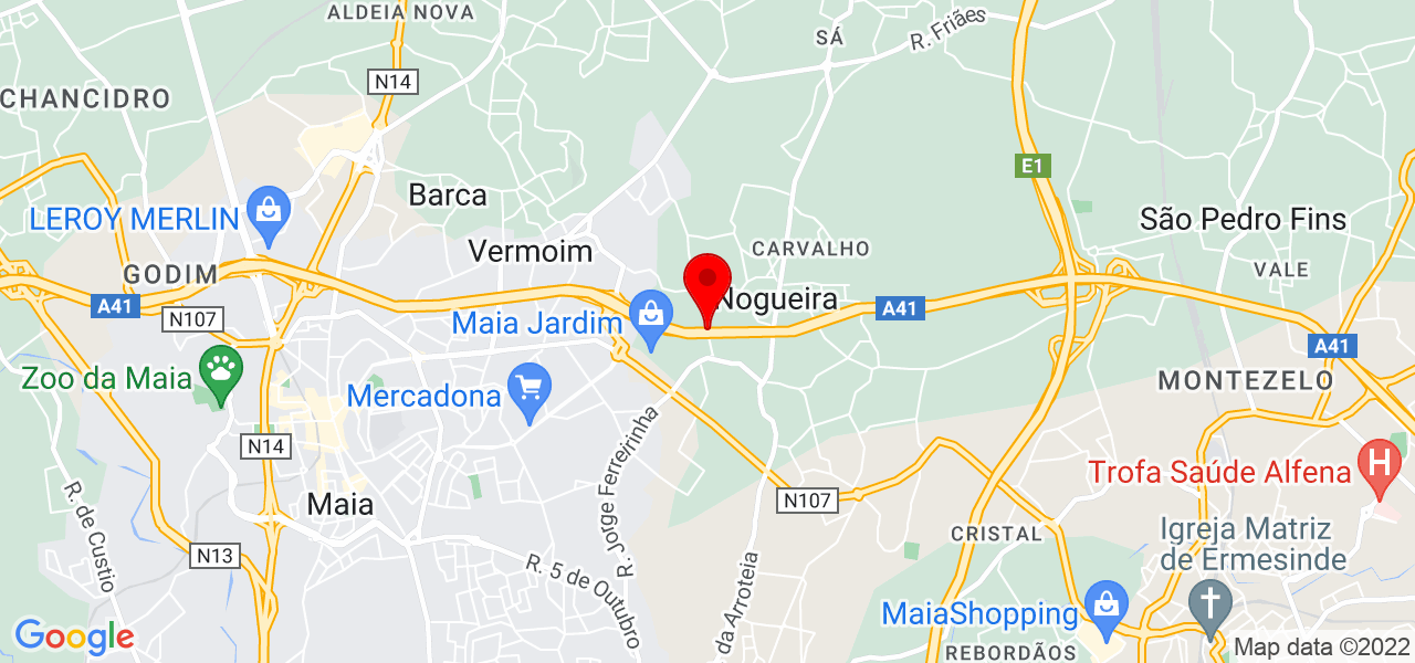 Andr&eacute; Costa - Porto - Maia - Mapa