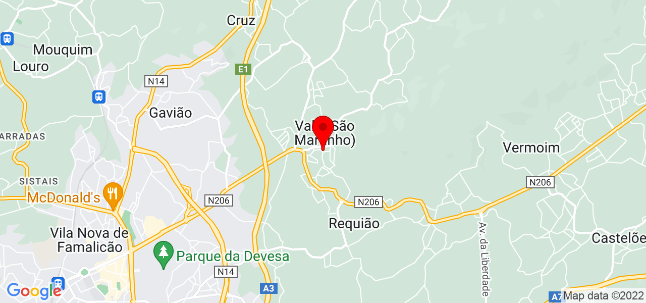 V&iacute;tor Ribeiro - Braga - Vila Nova de Famalicão - Mapa