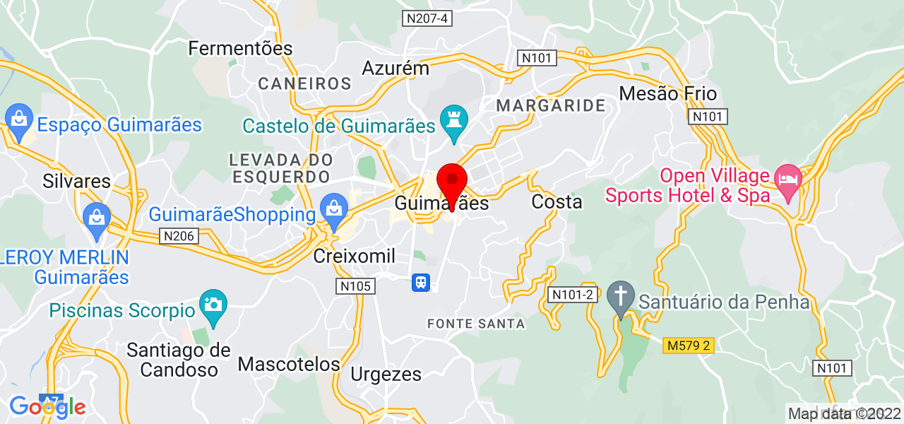 Rafaela Zanette - Braga - Guimarães - Mapa