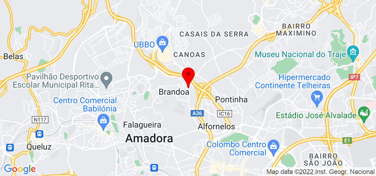 Ana Santos - Lisboa - Amadora - Mapa