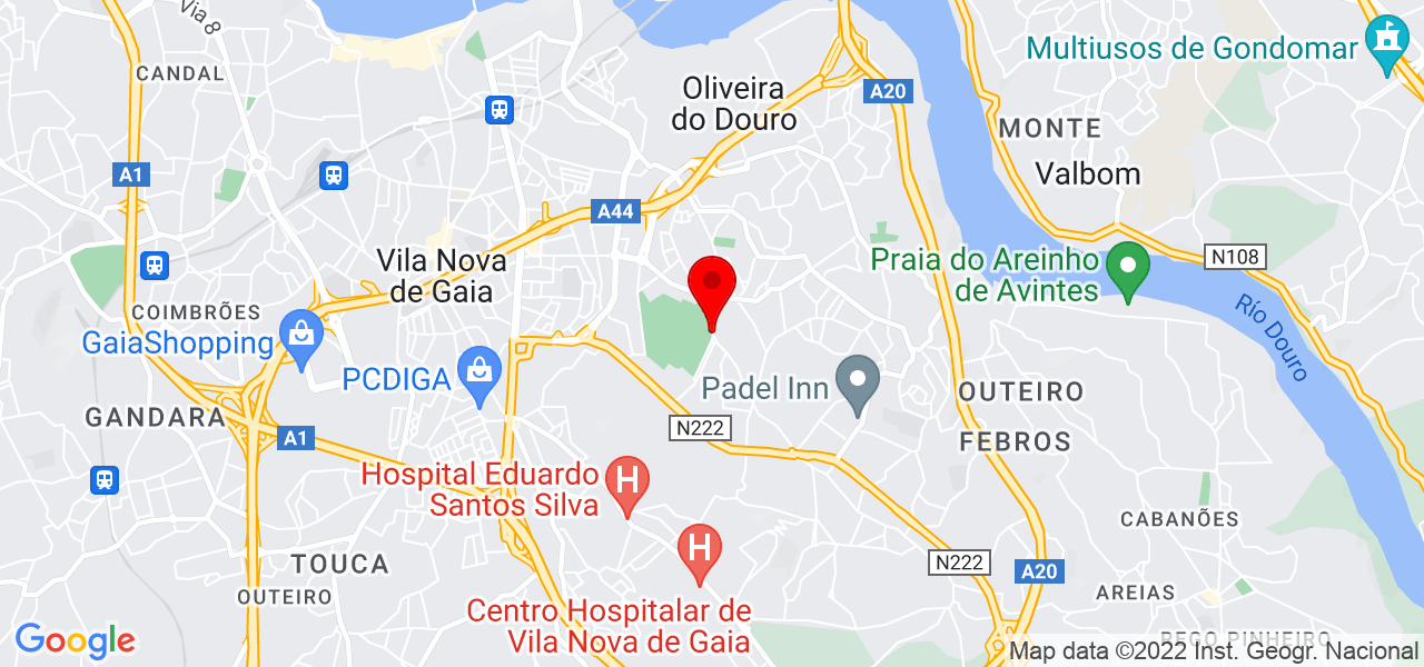 Raquel Vieira Bastos - Porto - Vila Nova de Gaia - Mapa