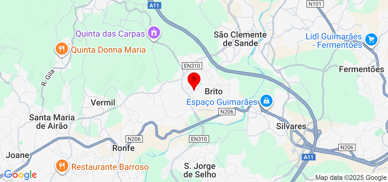André de Abreu - Braga - Guimarães - Mapa