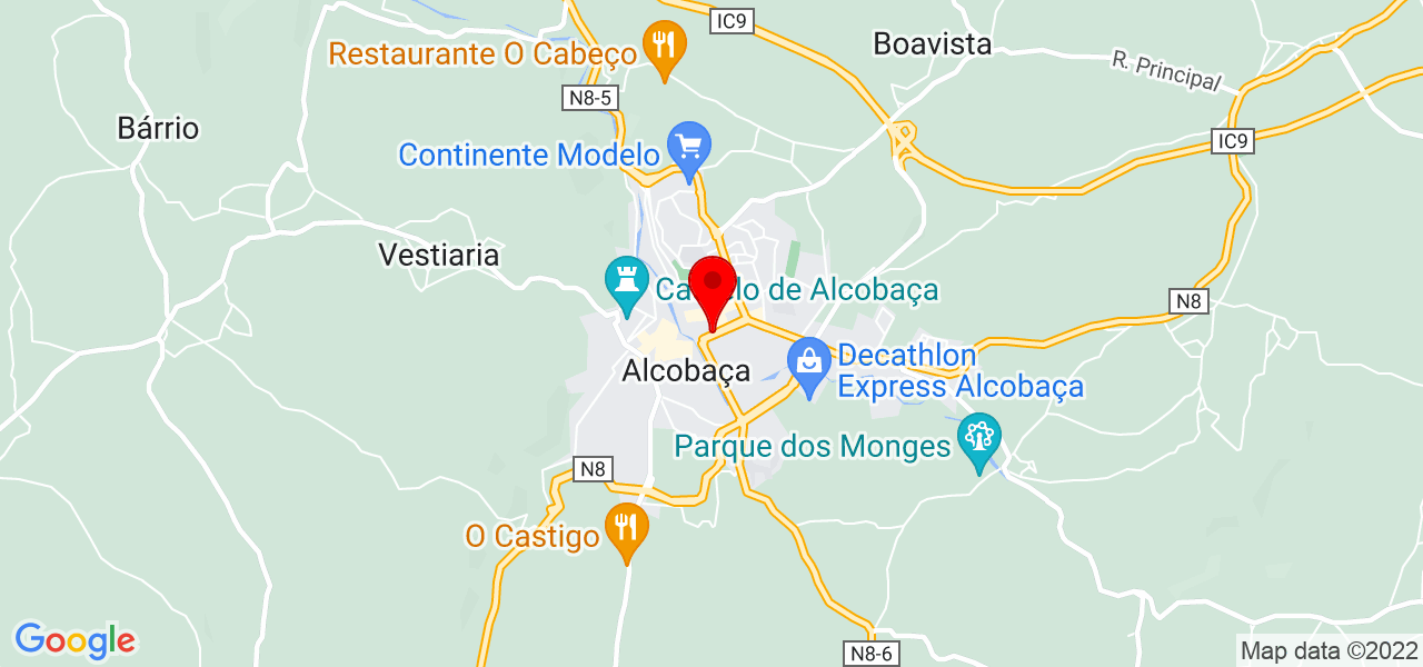 singh - Leiria - Alcobaça - Mapa