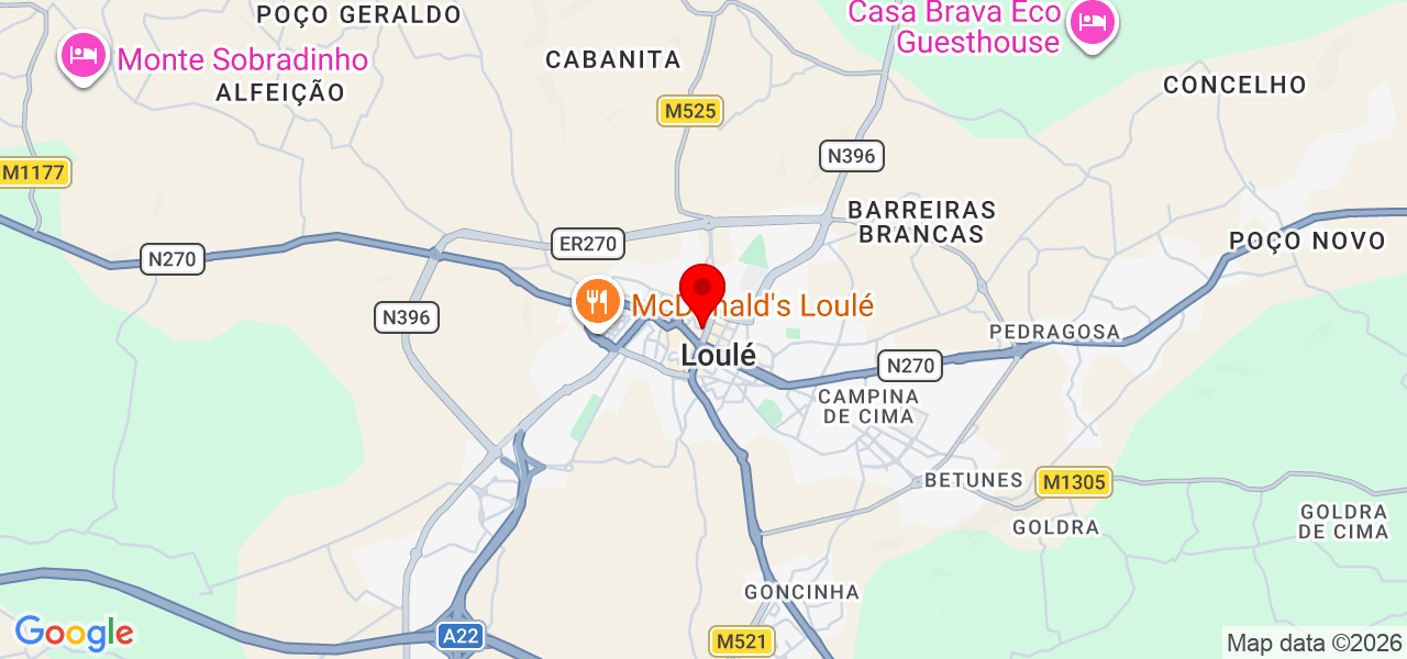 PF Repara - Faro - Loulé - Map