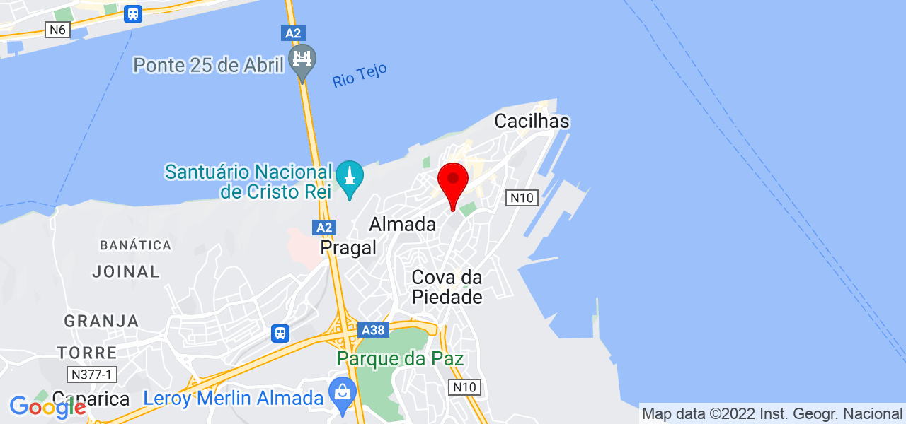 Salvador Mikue - Setúbal - Almada - Mapa