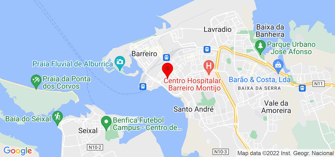 Personal Trainer Sara Lopes - Setúbal - Barreiro - Mapa