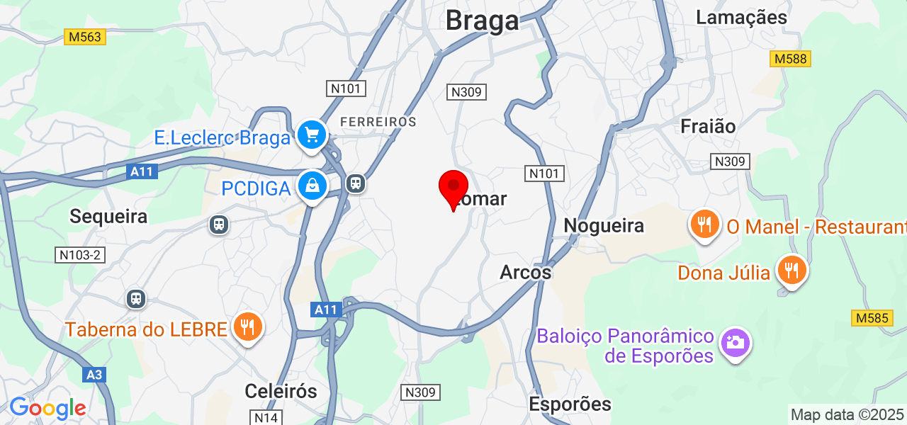 João Nery - Braga - Braga - Mapa