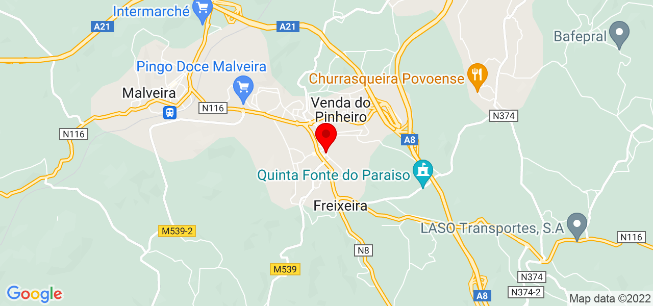 Lu&iacute;s Pereira Cuidado Animal - Lisboa - Mafra - Mapa