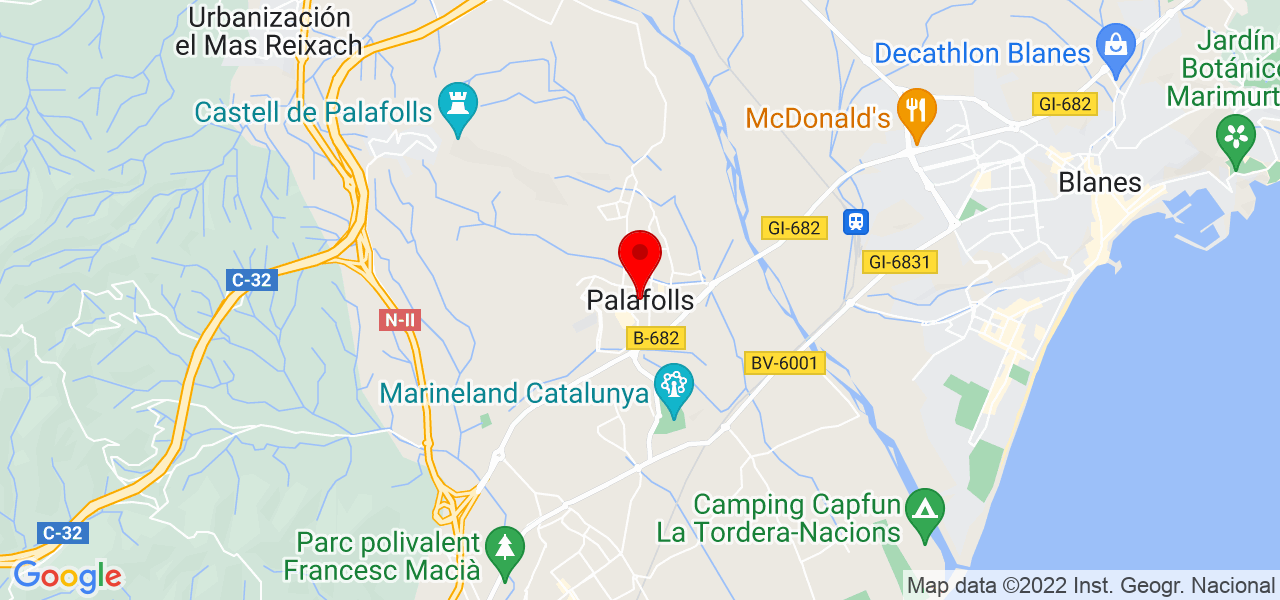 Dilzo Paredes - Cataluña - Palafolls - Mapa