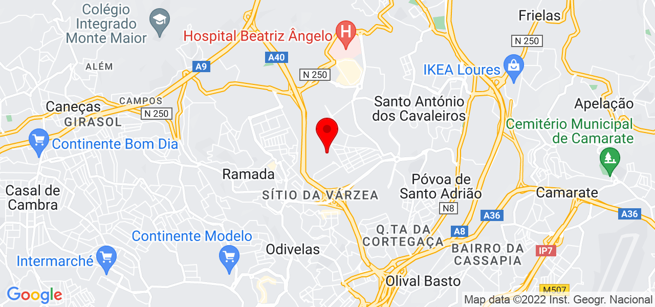 Liliana Eusébio - Lisboa - Odivelas - Mapa