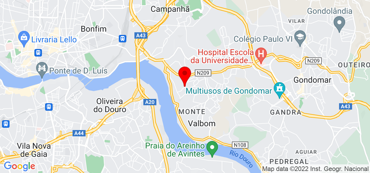 Filipa Ribeiro - Porto - Gondomar - Mapa