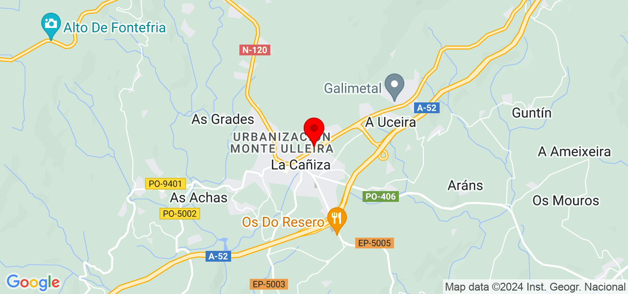 Xogoteca A Ca&ntilde;iza - Galicia - A Cañiza - Mapa