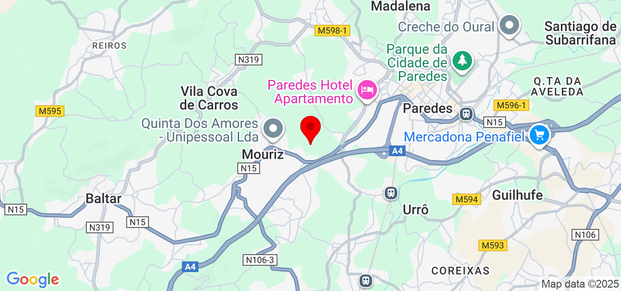 Omara Vieira - Porto - Paredes - Karte
