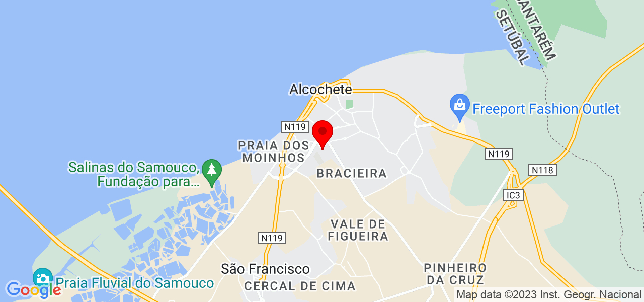Maricela Martínez García - Setúbal - Alcochete - Karte