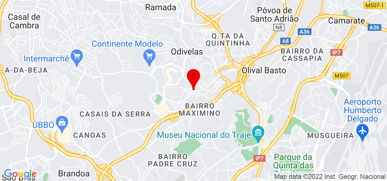 Lu&iacute;s Sim&otilde;es - Lisboa - Odivelas - Mapa