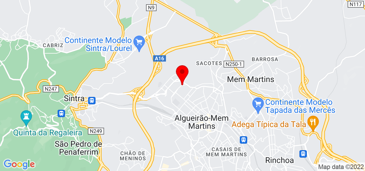 Hirondina - Lisboa - Sintra - Mapa