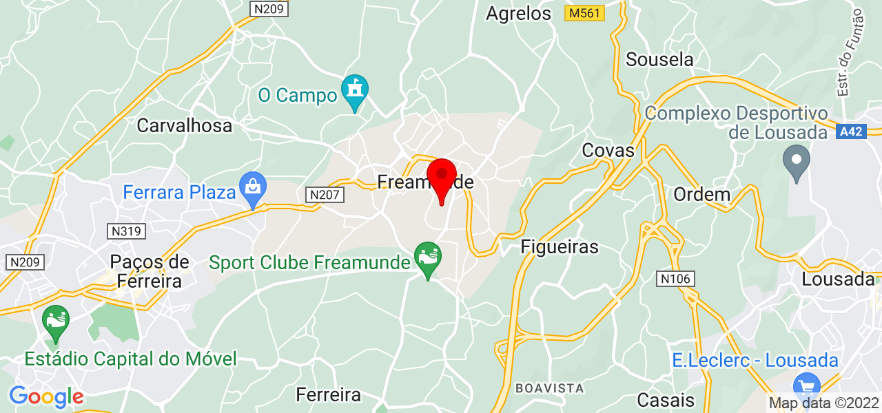 BD Serralharia - Porto - Paços de Ferreira - Karte