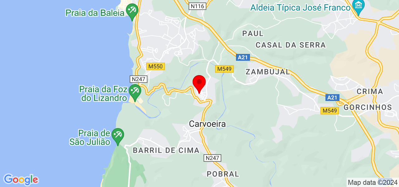 T&aacute;rcio Costa - Lisboa - Mafra - Mapa