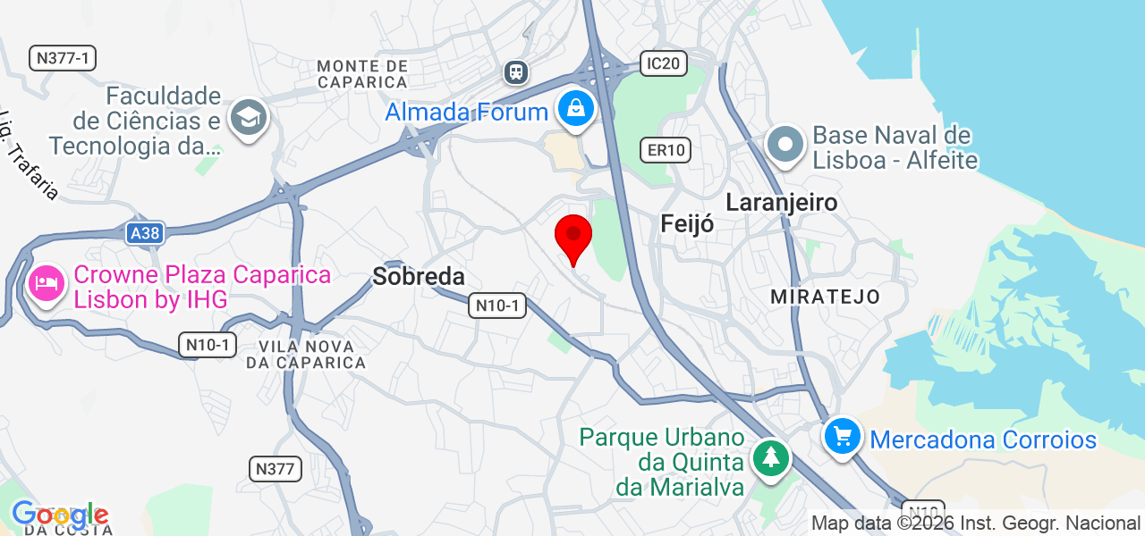 Filipa Chagas - Setúbal - Almada - Mapa