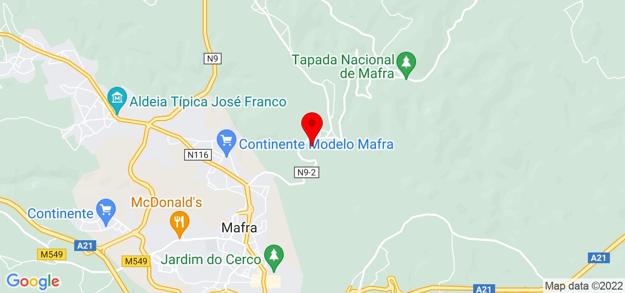 Joana Filipe - Lisboa - Mafra - Mapa